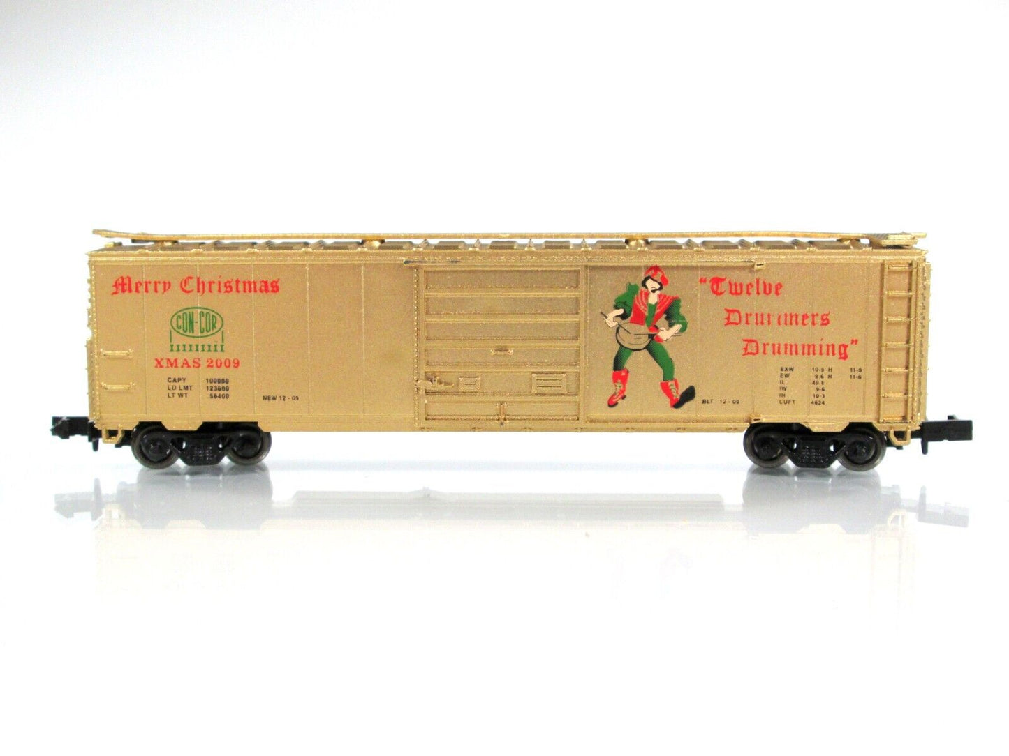 N Scale 12 Days Christmas **TWELVE DRUMMERS DRUMMING** Box Car -- Con-Cor 02009N