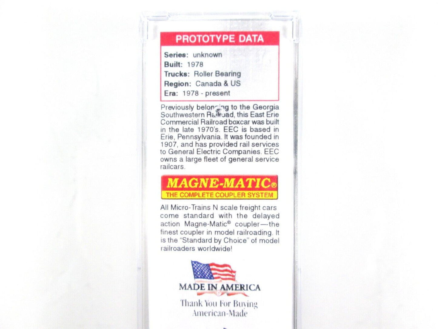 N Scale **EAST ERIE COMMERCIAL*** Graffiti Box Car #1311 - Micro Trains 02544006