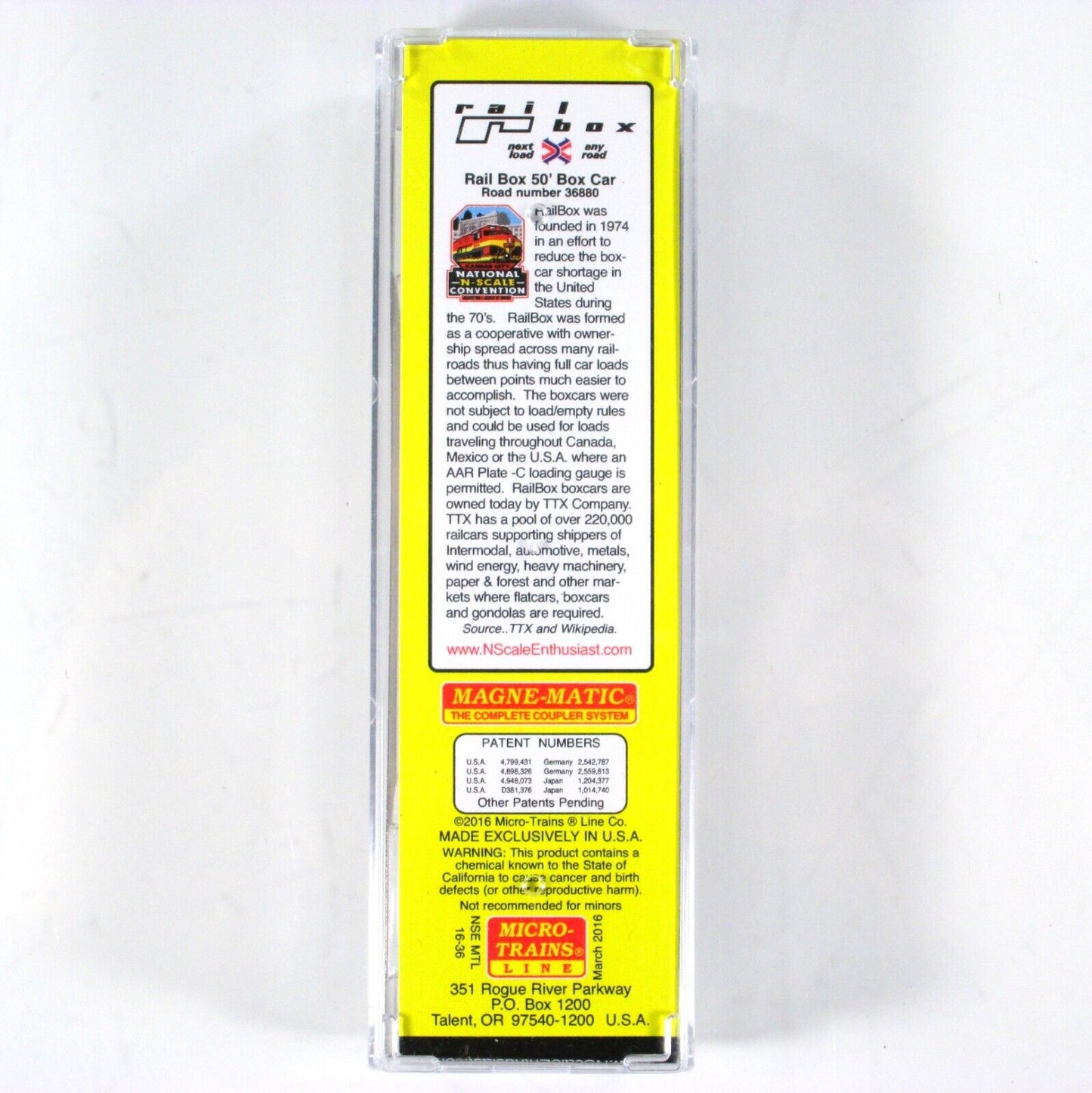 N Scale **RAILBOX GRAFFITI** Box Car #36880 - Micro Trains NSE MTL 16-36 *RARE*