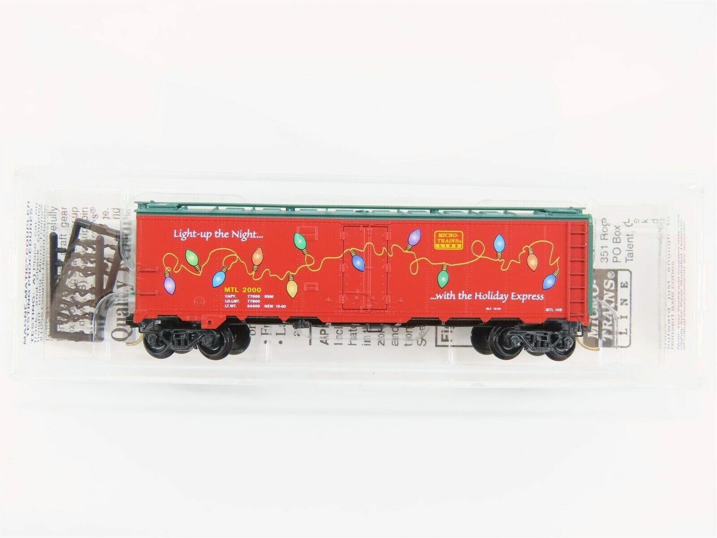 N Scale ***HOLIDAY EXPRESS*** CHRISTMAS LIGHTS Reefer #2000 - Micro Trains 59560