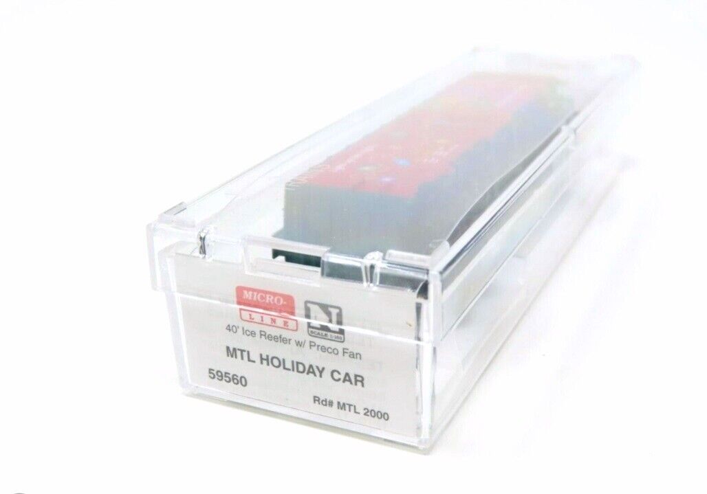 N Scale ***HOLIDAY EXPRESS*** CHRISTMAS LIGHTS Reefer #2000 - Micro Trains 59560