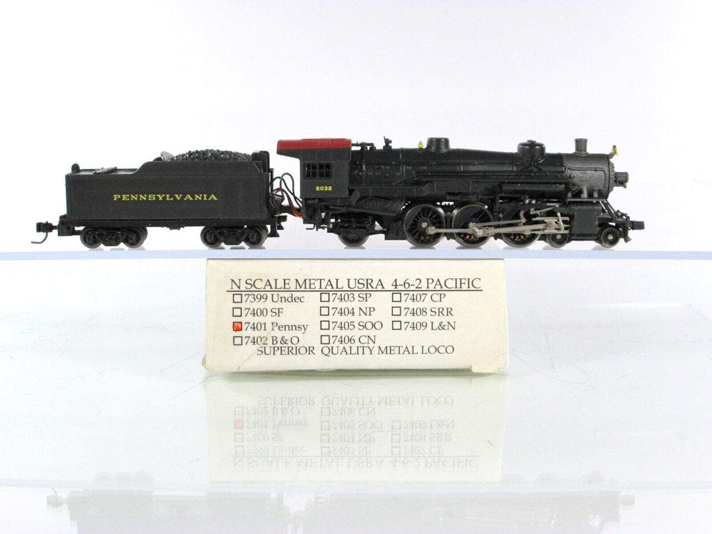 N Scale **PENNSYLVANIA** USRA 4-6-2 Locomotive #2032 -- Model Power *Metal* 7401