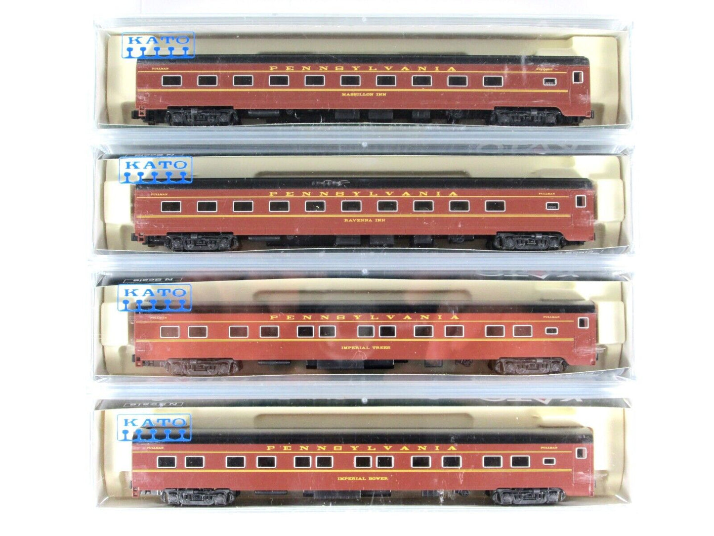 N Scale ***PENNSYLVANIA*** Broadway Limited Passenger 4-Car Set -- Kato 106-7111