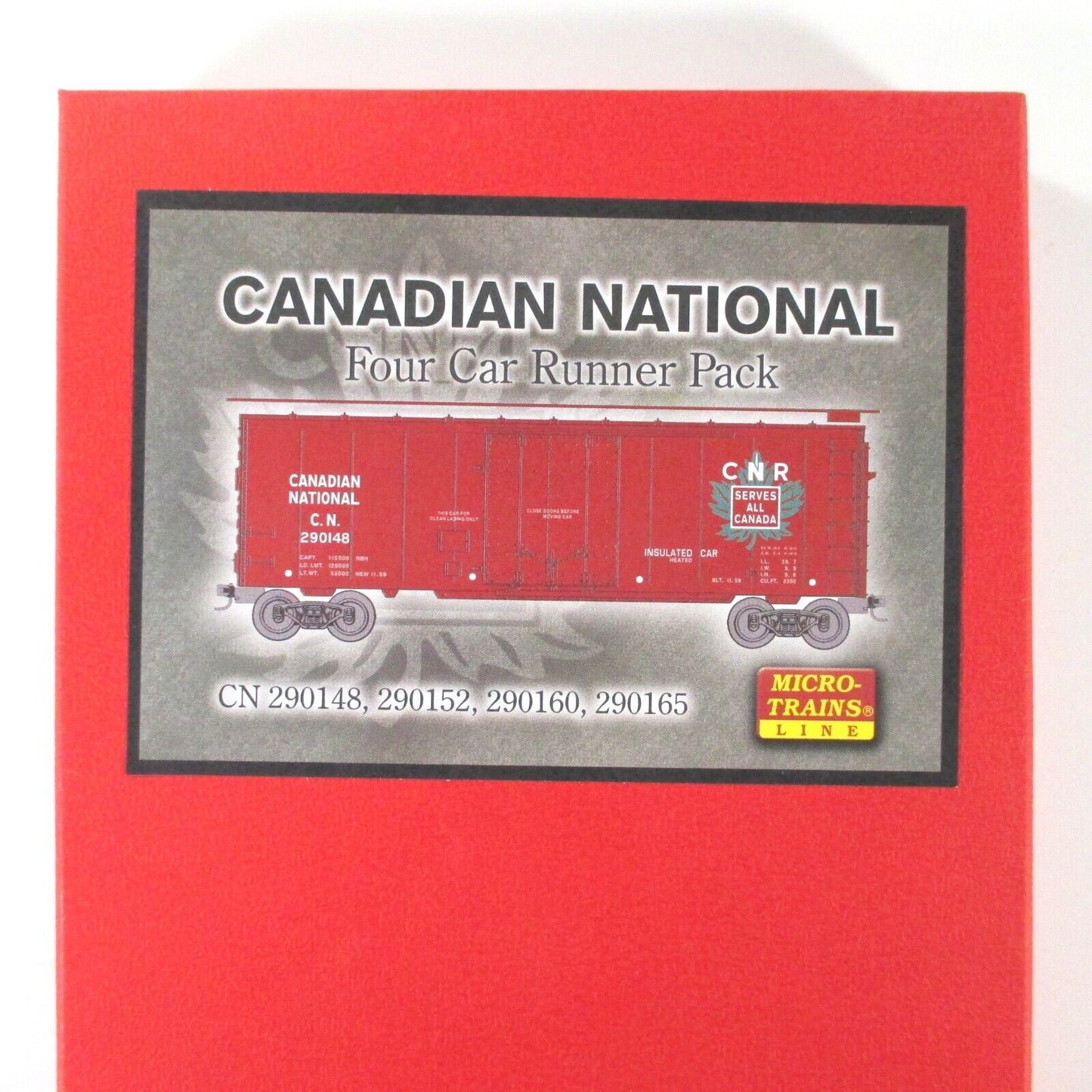 N Scale ***CANADIAN NATIONAL*** Box Car Runner 4-Pack #11 -Micro Trains 99300011