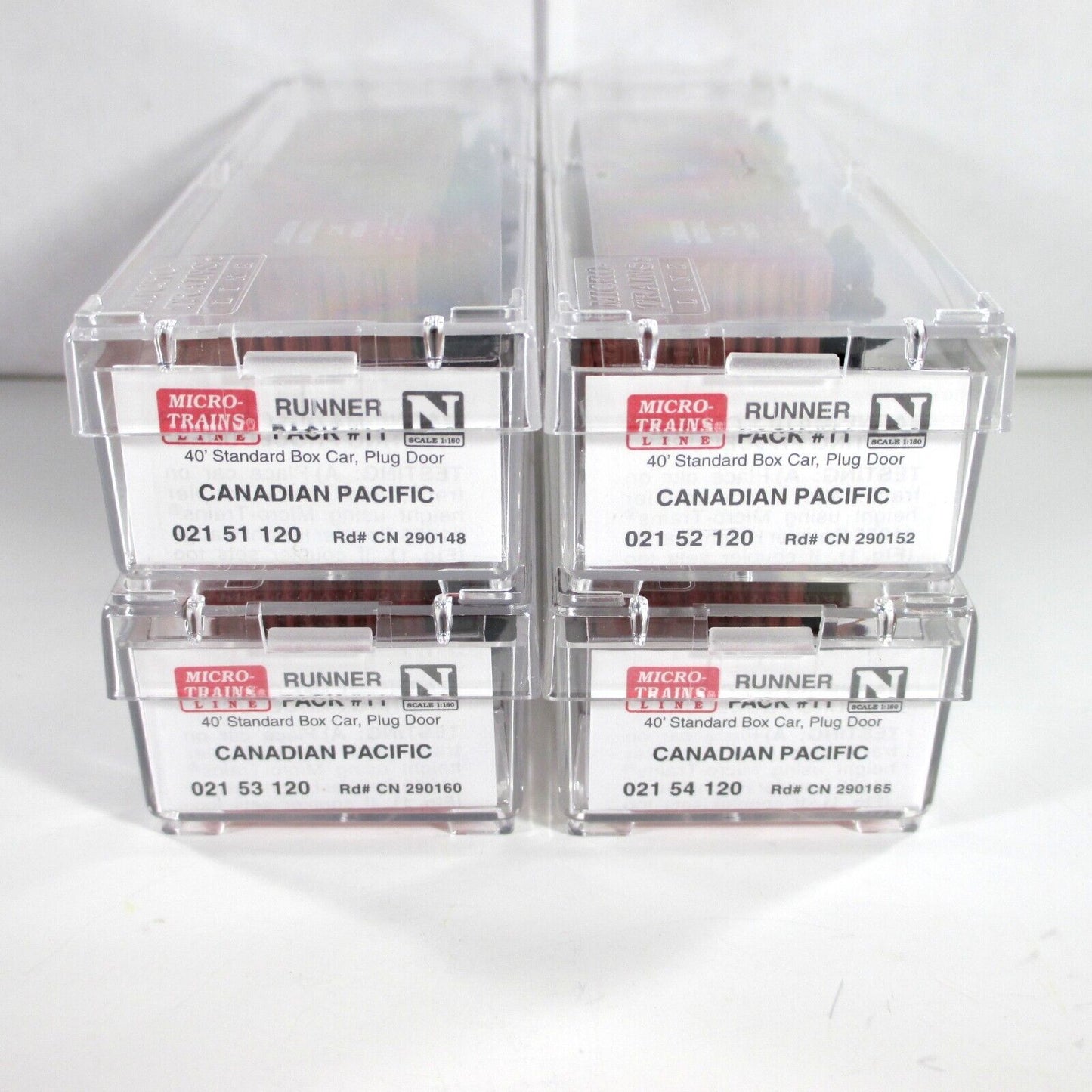 N Scale ***CANADIAN NATIONAL*** Box Car Runner 4-Pack #11 -Micro Trains 99300011