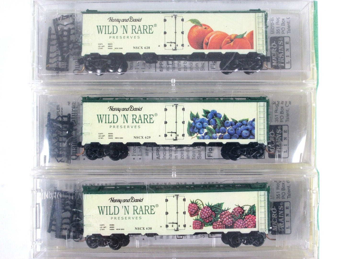 N Scale *HARRY & DAVID* Wild n' Rare Preserves Reefer Set - Micro Trains Special