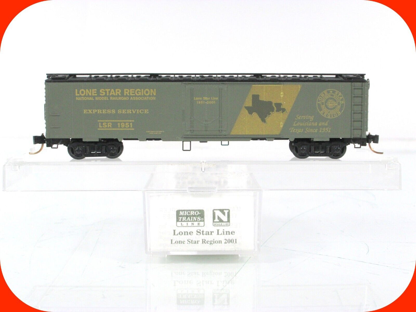 N Scale ***LONE STAR*** Express Box Car, LSR 1951 - Micro Trains Special ***RARE