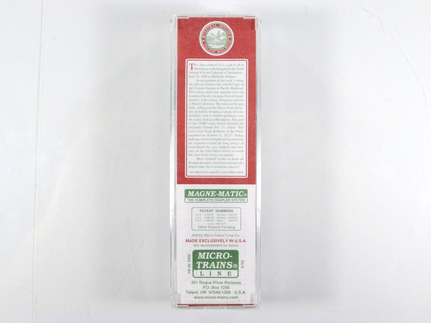 N Scale ***CENTRAL OREGON & PACIFIC*** Box Car #351 - Micro Trains Special *RARE