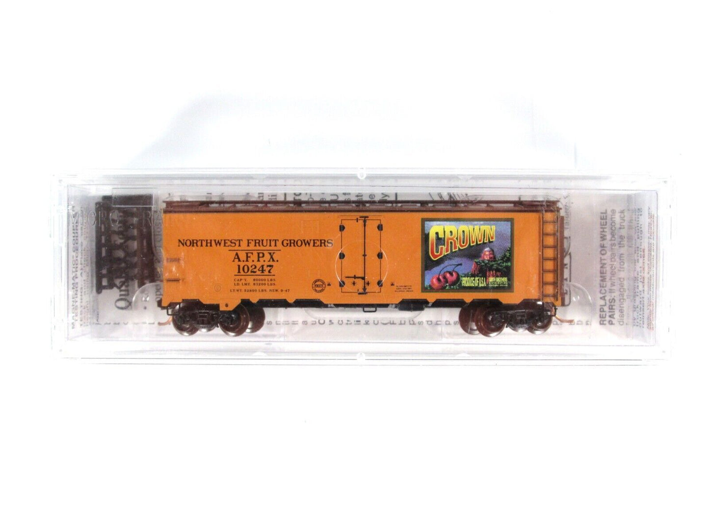 N Scale *CROWN CHERRIES* Reefer #07, AFPX #10247 -Micro Trains, Lowell Smith