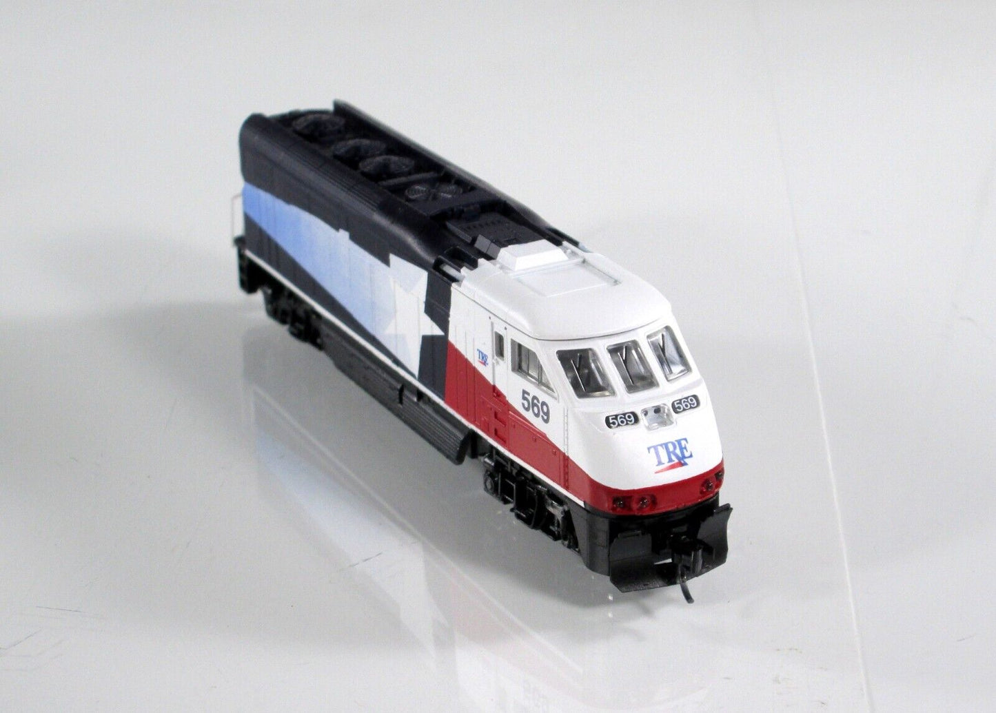 N Scale *DALLAS TRINITY RAILWAY* F59PHI Locomotive #569  -Athearn 10020 *DCC Rdy