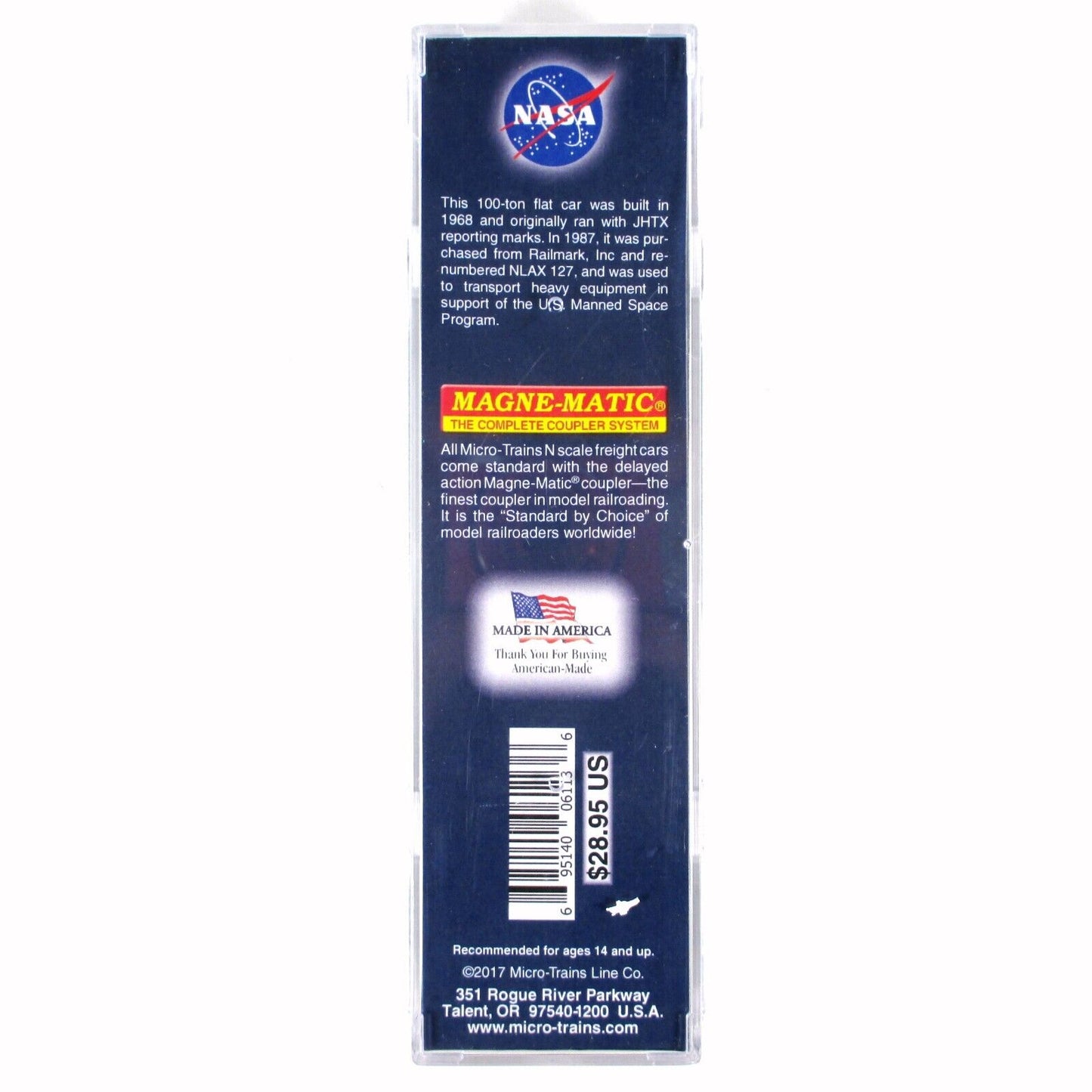 N Scale ****NASA**** 57' TOFC w/ Space Load #5, NLAX 127 - Micro Trains 06400170