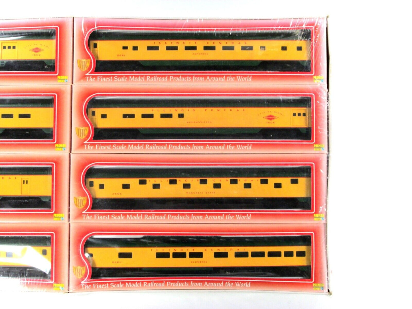 HO Scale **ILLINOIS CENTRAL CITY of MIAMI** Passenger Car 8-Pack Set - IHC 50414