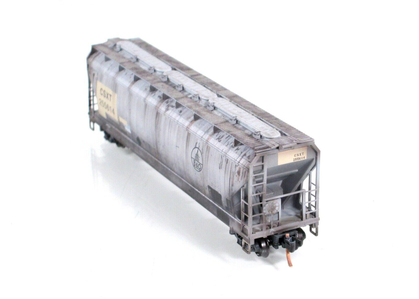 N Scale ***CSX*** Weathered 3-Bay Hopper, CSXT 255614 ---- Micro Trains 09444720