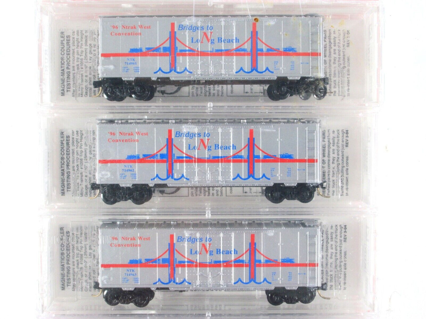 N Scale **BRIDGES To LONG BEACH** 5-Box Car Set -Micro Trains Special Run **RARE