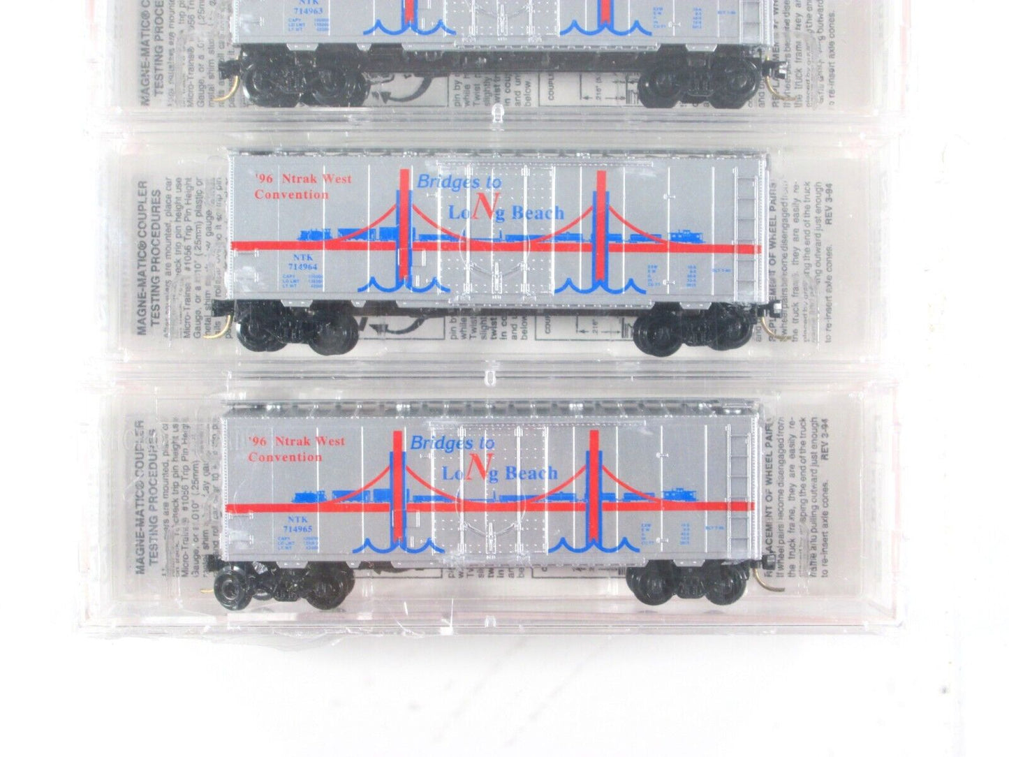 N Scale **BRIDGES To LONG BEACH** 5-Box Car Set -Micro Trains Special Run **RARE
