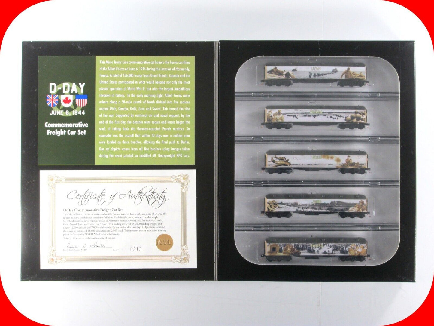 N Scale **WWII D-Day** Normandy Commemorative 5-Car Set - Micro Trains ***RARE**