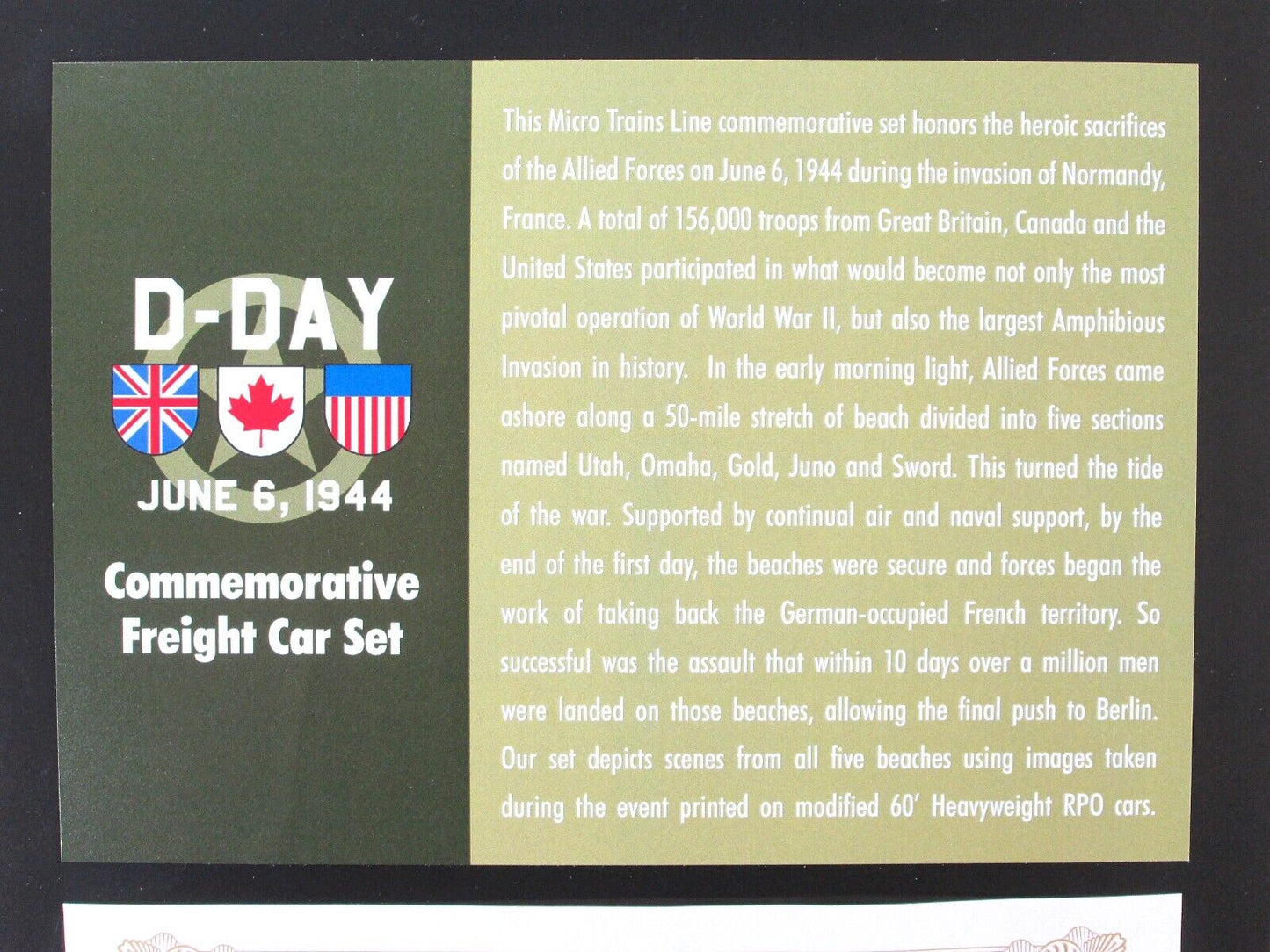 N Scale **WWII D-Day** Normandy Commemorative 5-Car Set - Micro Trains ***RARE**