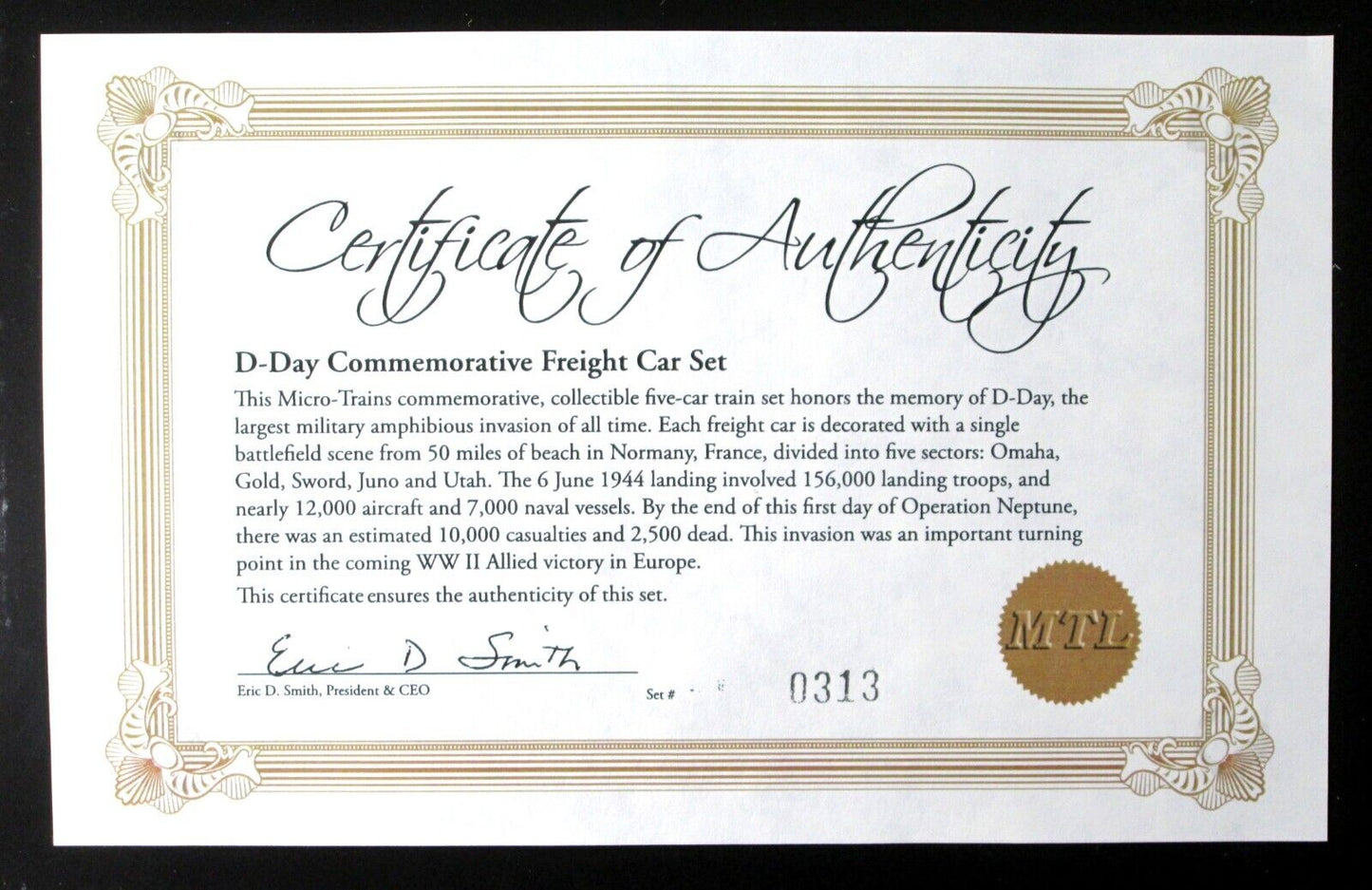 N Scale **WWII D-Day** Normandy Commemorative 5-Car Set - Micro Trains ***RARE**