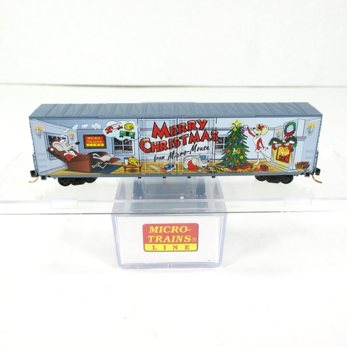 N Scale **MERRY CHRISTMAS 2016** 60' Holiday Box Car ----- Micro Trains 10200120