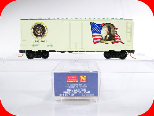 N Scale **BILL CLINTON** Presidential 40' Box Car -- Micro Trains 07400132 *RARE