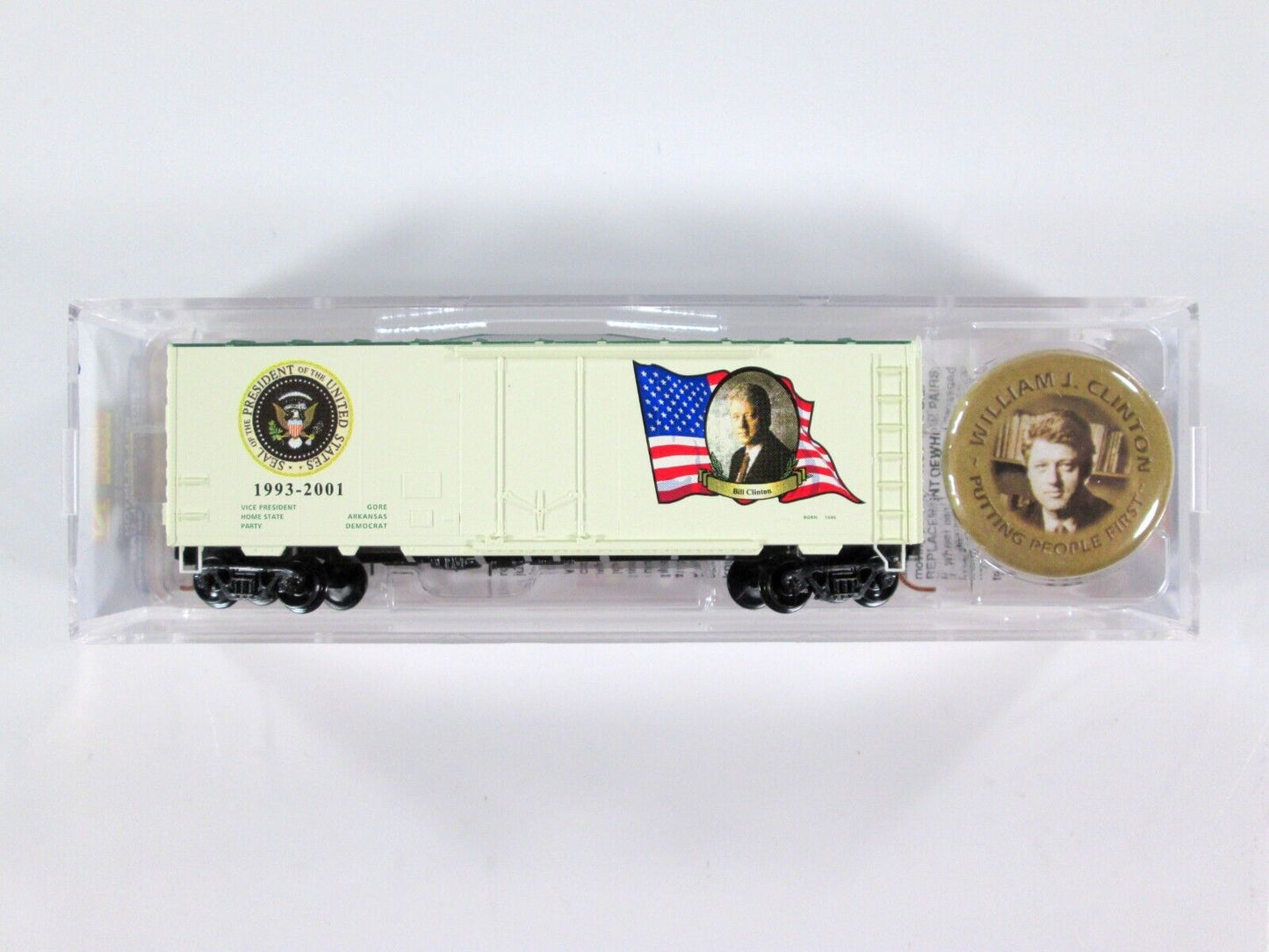 N Scale **BILL CLINTON** Presidential 40' Box Car -- Micro Trains 07400132 *RARE