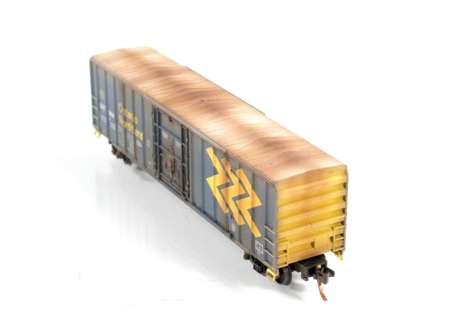 N Scale *ONTARIO NORTHLAND* Weathered Box Car #7424 -Micro Trains 02744040 *RARE