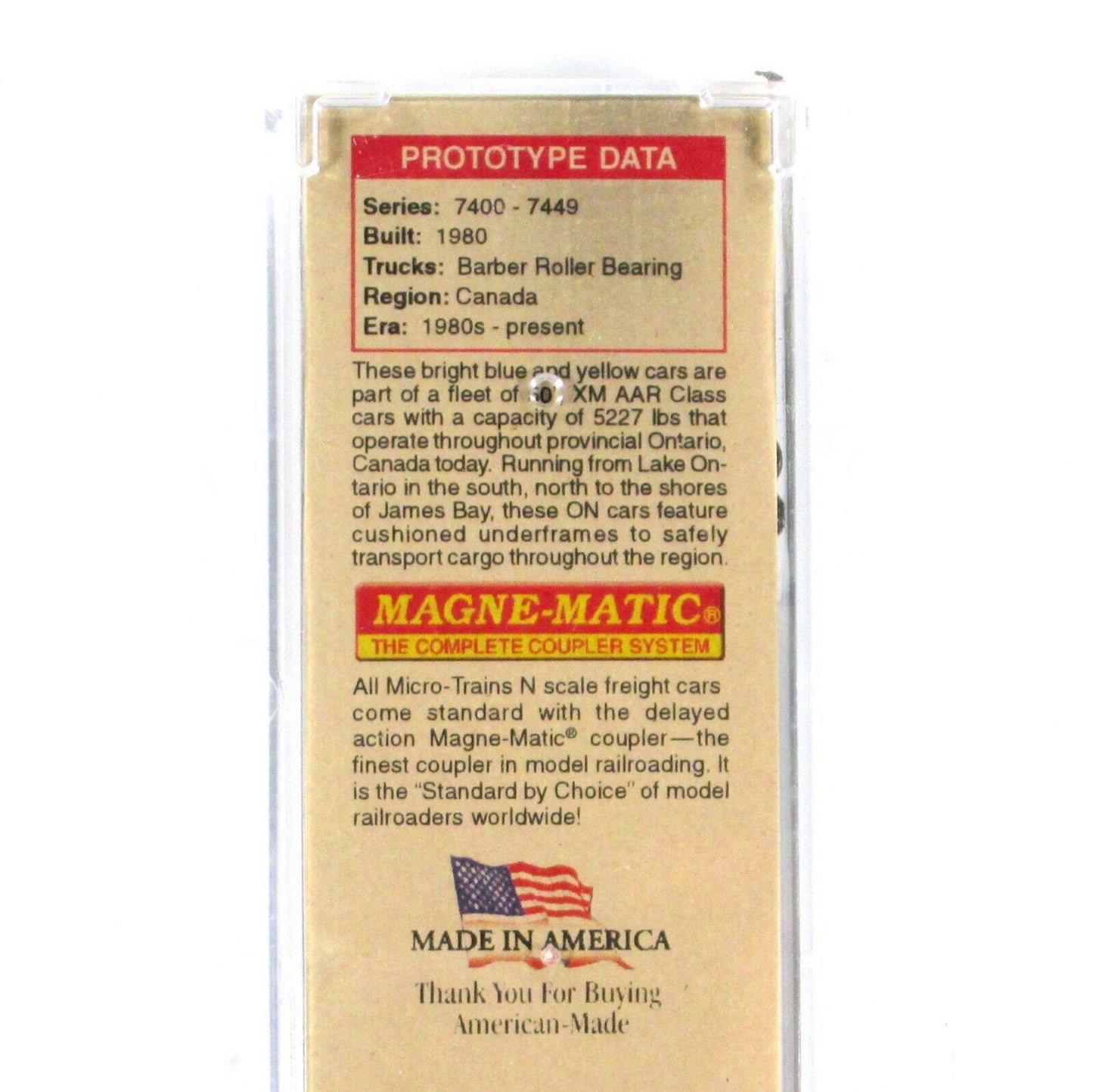 N Scale *ONTARIO NORTHLAND* Weathered Box Car #7424 -Micro Trains 02744040 *RARE