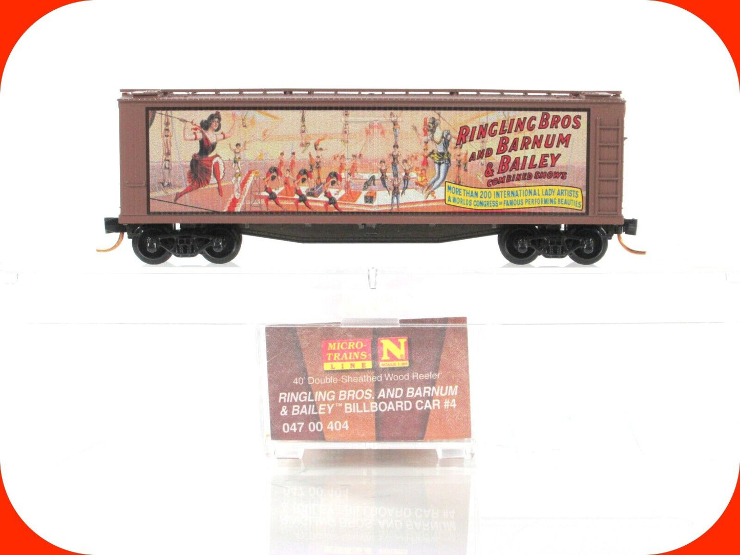 N Scale ***RINGLING CIRCUS*** Billboard Car #4 Box Car --- Micro Trains 04700404