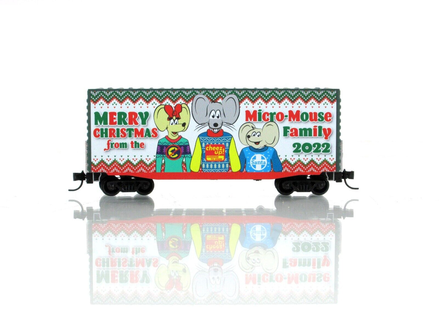 N Scale ***MERRY CHRISTMAS*** 2022 Hi-Cube Box Car --Micro Trains Mouse 10100894
