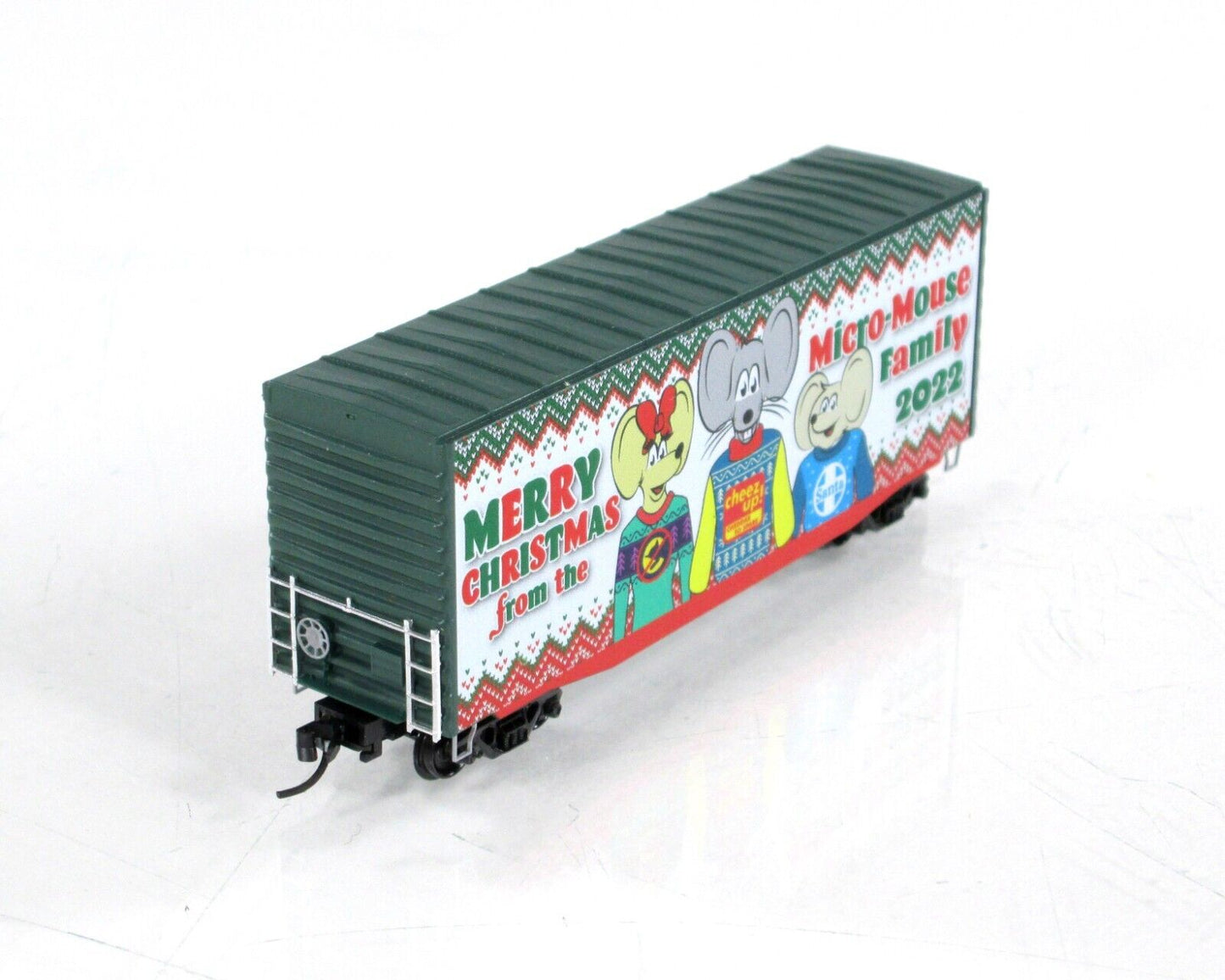 N Scale ***MERRY CHRISTMAS*** 2022 Hi-Cube Box Car --Micro Trains Mouse 10100894