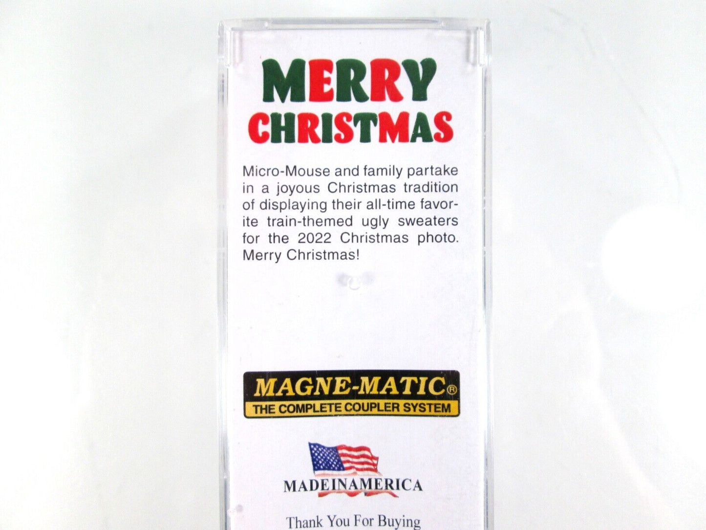 N Scale ***MERRY CHRISTMAS*** 2022 Hi-Cube Box Car --Micro Trains Mouse 10100894