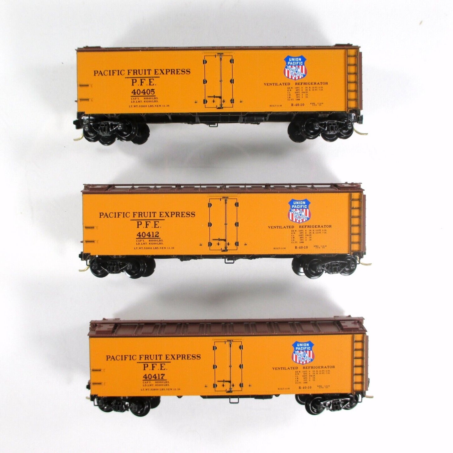N Scale **PACIFIC FRUIT EXPRESS** Reefer 3-Car Set - Micro Trains 59012