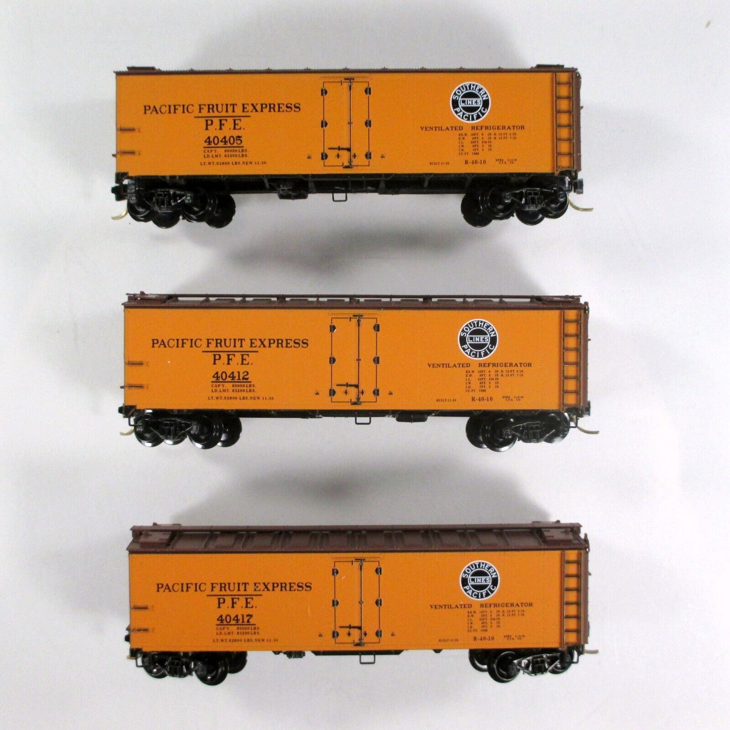 N Scale **PACIFIC FRUIT EXPRESS** Reefer 3-Car Set - Micro Trains 59012