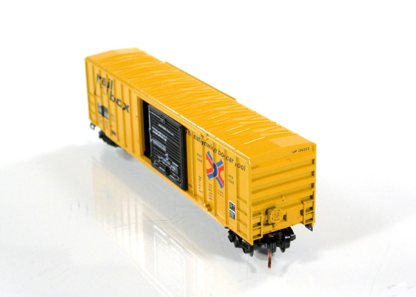 N Scale ***RAILBOX*** Box Car, Restencil UP #130222 -- Premiere Editions 2434C-1