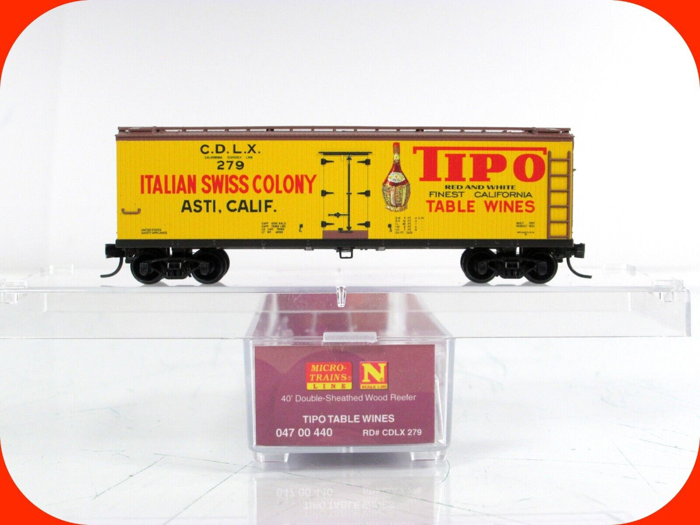N Scale **TIPO TABLE WINES** Ice Reefer (Grape to Glass) - Micro Trains 04700440