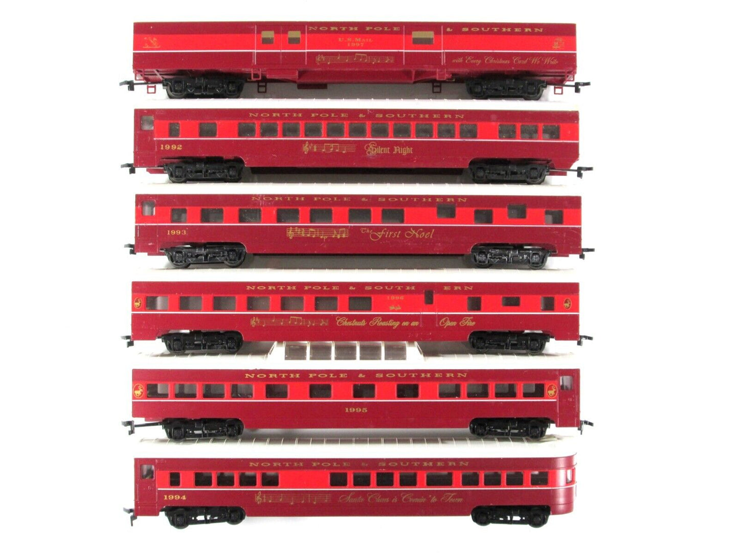 HO Scale **NORTH POLE & SOUTHERN** CHRISTMAS Passenger Full 6-Car Set -- Con-Cor