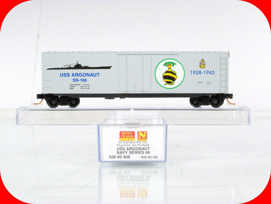 N Scale  **USS ARGONAUT** US Navy Submarine 50' Box Car -- Micro Trains 03800408