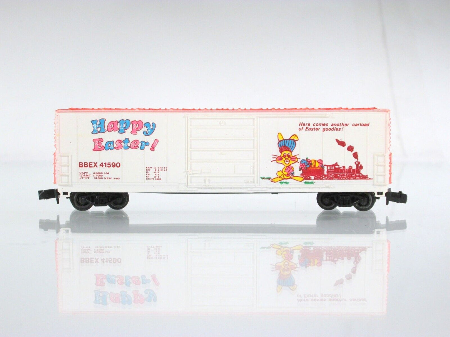 N Scale ***HAPPY EASTER*** 50' Single Door Box Car -- BBEX 41590 -- Bev-Bel 2172