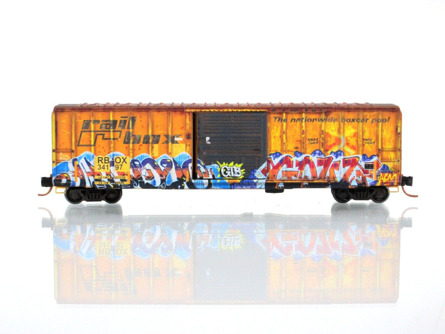 N Scale RAILBOX **TELL TALE HEART** GRAFFITI 50' Box Car - Micro Trains 02551018