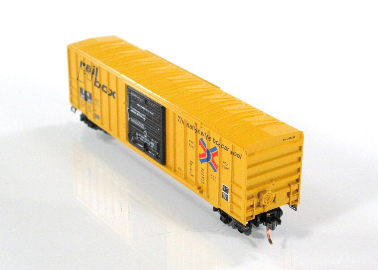 N Scale ***RAILBOX*** Box Car, Restencil BN #249242 - Premiere Editions 2434A-1
