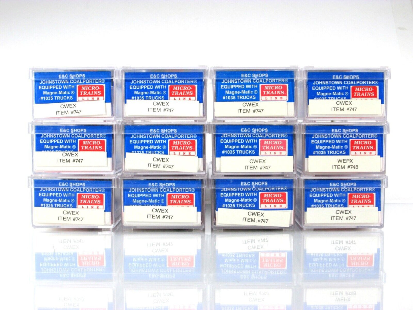 N Scale **COMMONWEALTH EDISON** CWEX Coalporter 12-Set -E&C Shops 747 -MTL Cplrs