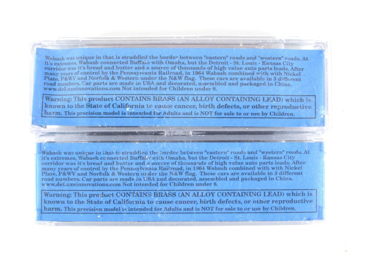 N Scale **WABASH** 40' Box Car Set - WAB 7139, 7265 - Deluxe 143002, MTL Cplrs