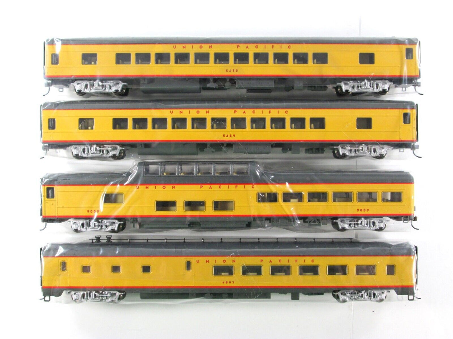HO Scale UNION PACIFIC Lightweight Passenger Set A -Rivarossi R6995 -Knuckle Cpl