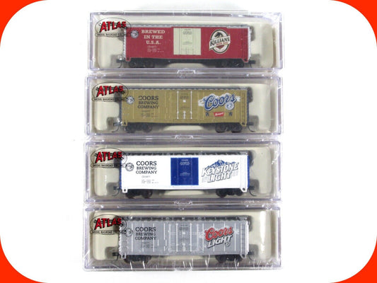 N Scale ***COORS, KEYSTONE, KILLIAN'S*** Billboard Reefer 4-Pack - Atlas Special