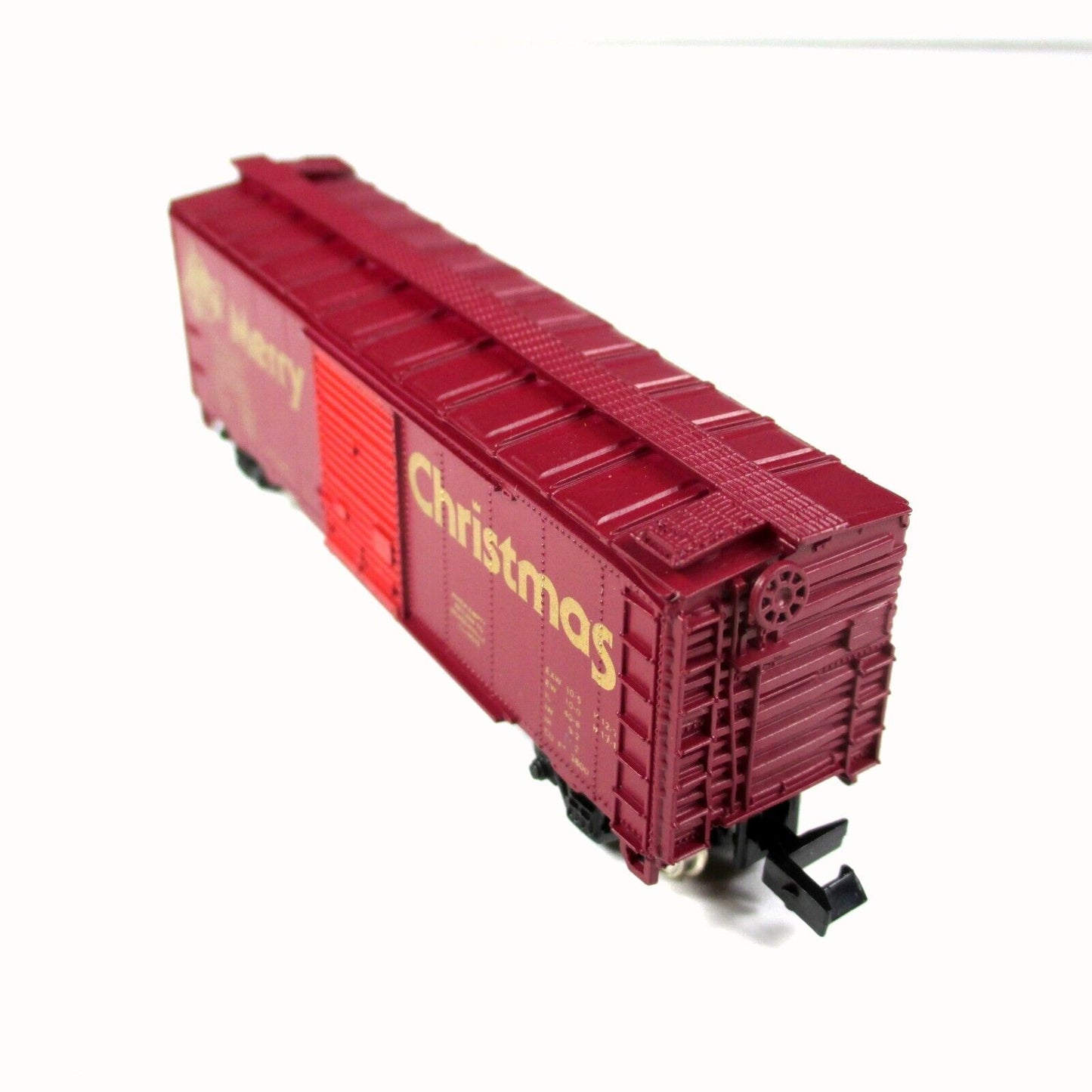 N Scale MERRY CHRISTMAS 40' Single Door Steel Box Car 1985, -Con-Cor 0001-008502
