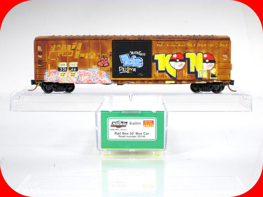 N Scale **RAILBOX GRAFFITI** Box Car #33144 - Micro Trains NSE MTL 16-211 *RARE*
