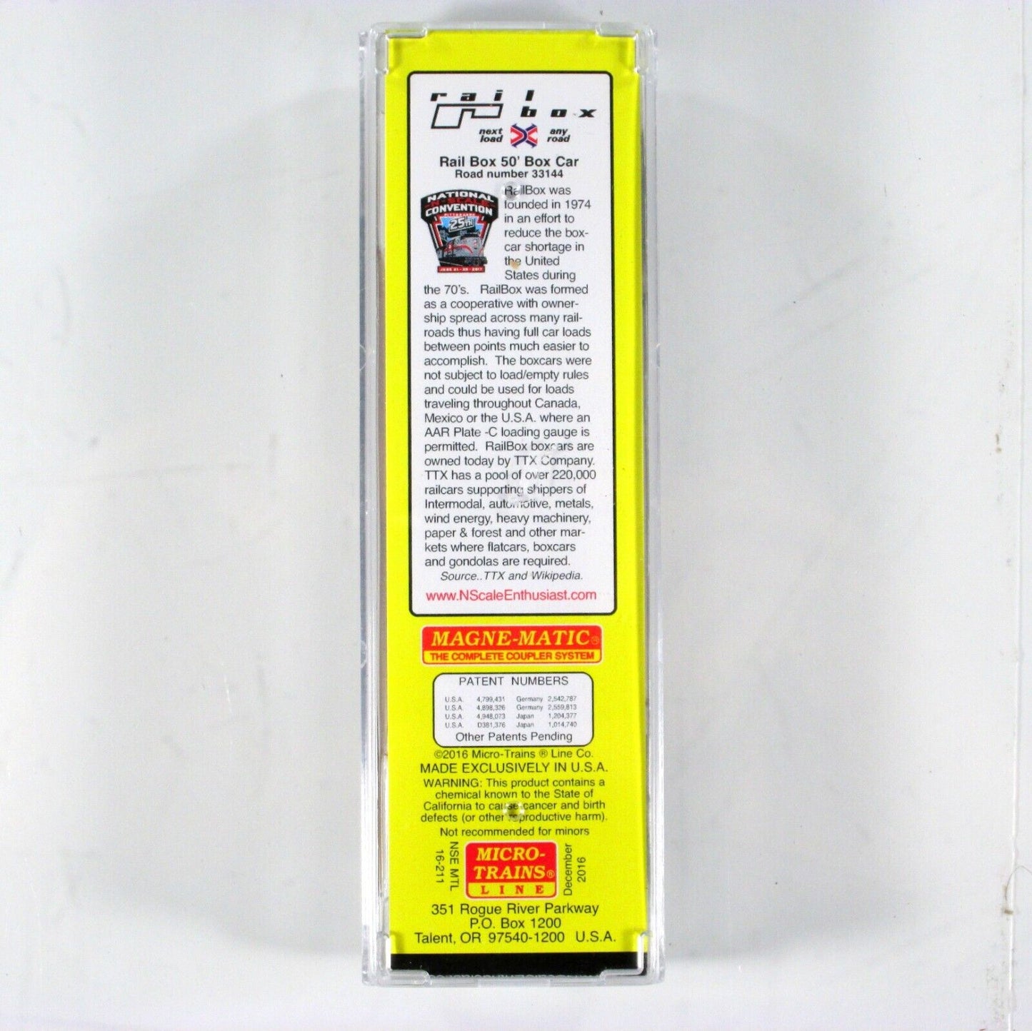 N Scale **RAILBOX GRAFFITI** Box Car #33144 - Micro Trains NSE MTL 16-211 *RARE*