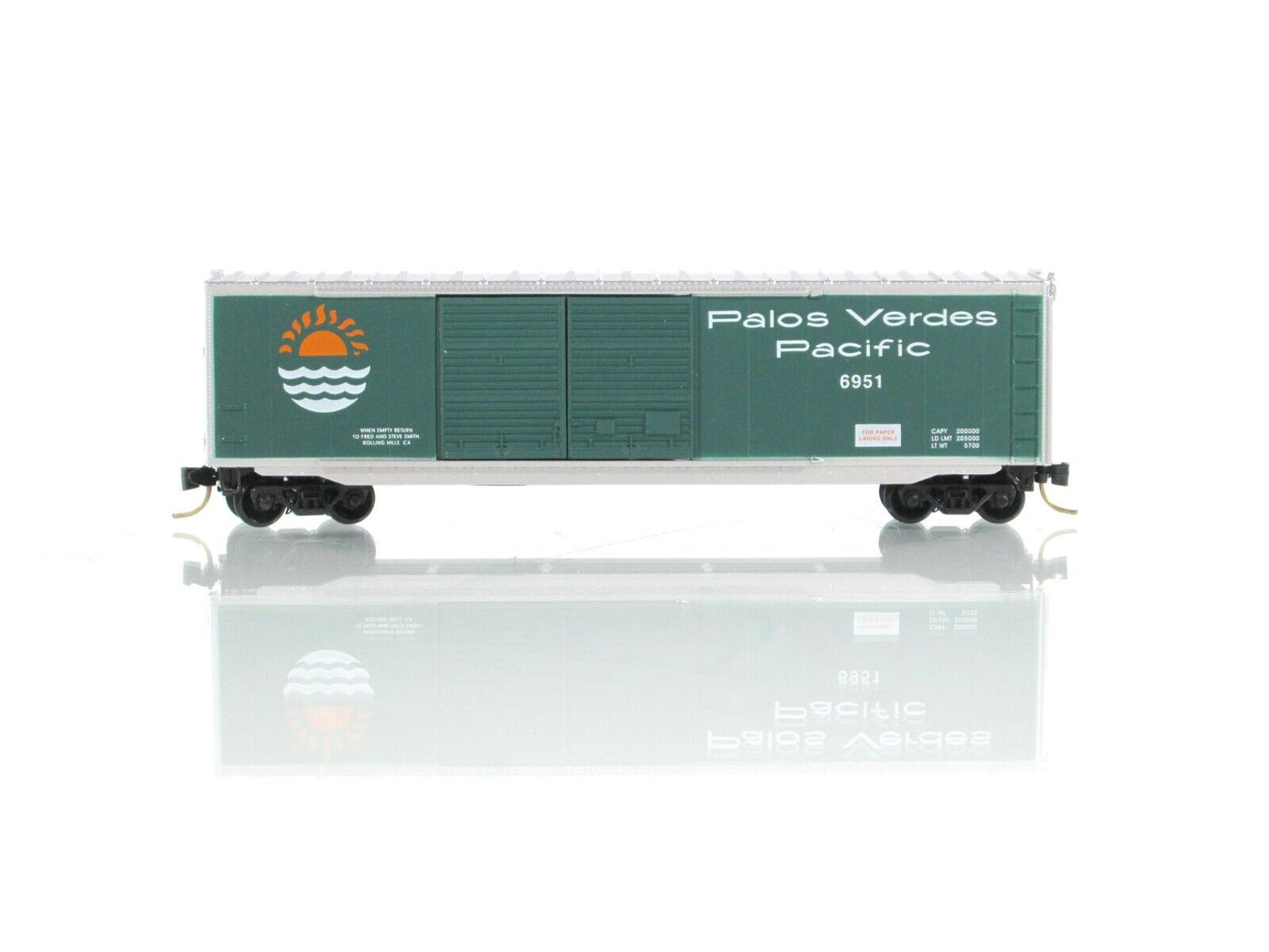 N Scale ***PALOS VERDES PACIFIC*** 50' Box Car #6951 - Micro Trains Special RARE