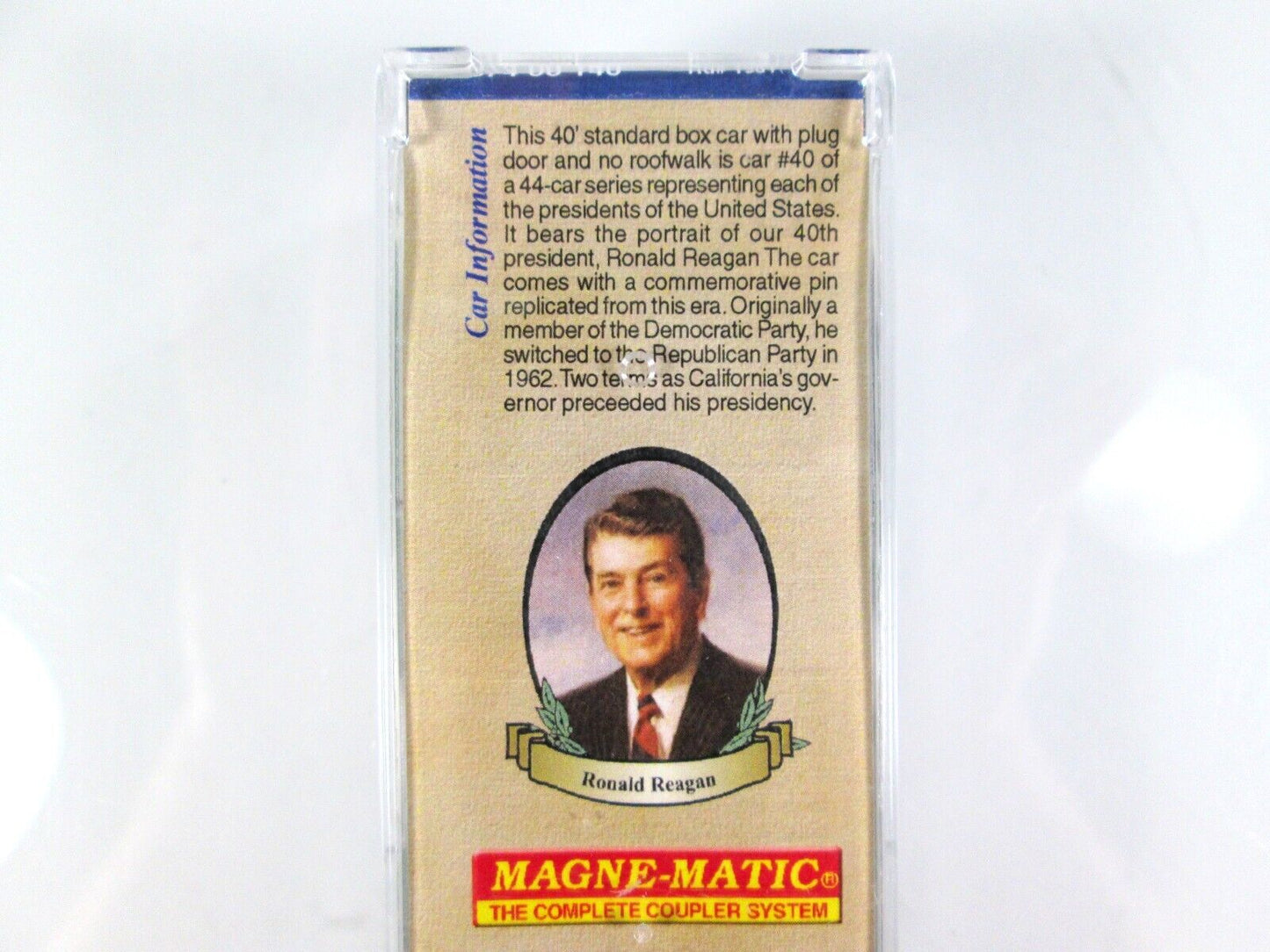 N Scale ***RONALD REAGAN*** Presidential Box Car - Micro Trains 07400140 **RARE*