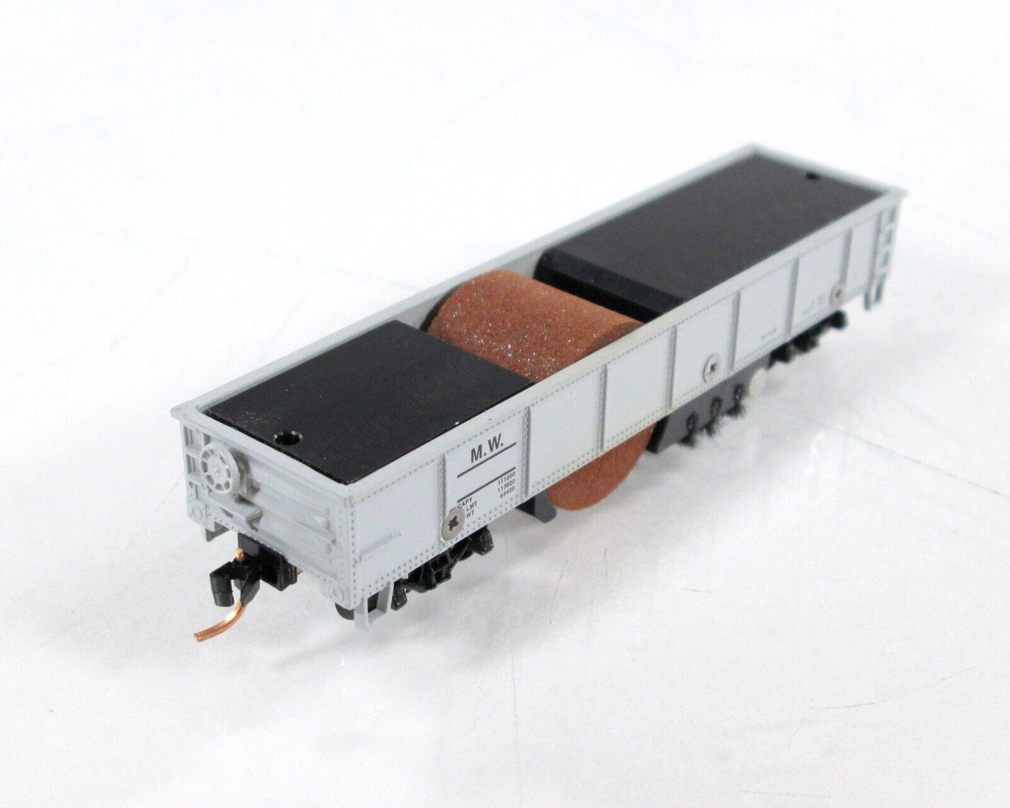 N Scale ***MoW*** Roller Wheel Track Cleaner 40' Gondola - AZTEC TS1115 ***RARE*
